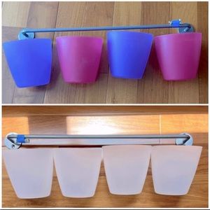 IKEA Bygel Stainless Steel Rails and 8 Containers